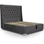 Picture of Ottoman Extra Storage Bed| Double| Dark Grey Velour| Contemporary Style