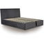 Picture of Ottoman Bed| Double| Dark Grey Velour| Traditional Style