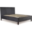 Picture of Standard Bed| King Size| Dark Grey Velour| Traditional Style