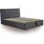 Picture of Ottoman Bed| King Size| Dark Grey Velour| Contemporary Style