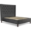 Picture of Standard Bed| Double| Dark Grey Velour| Contemporary Style